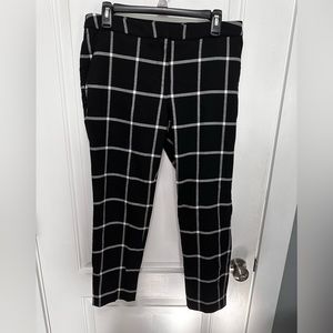 Black plaid business pants